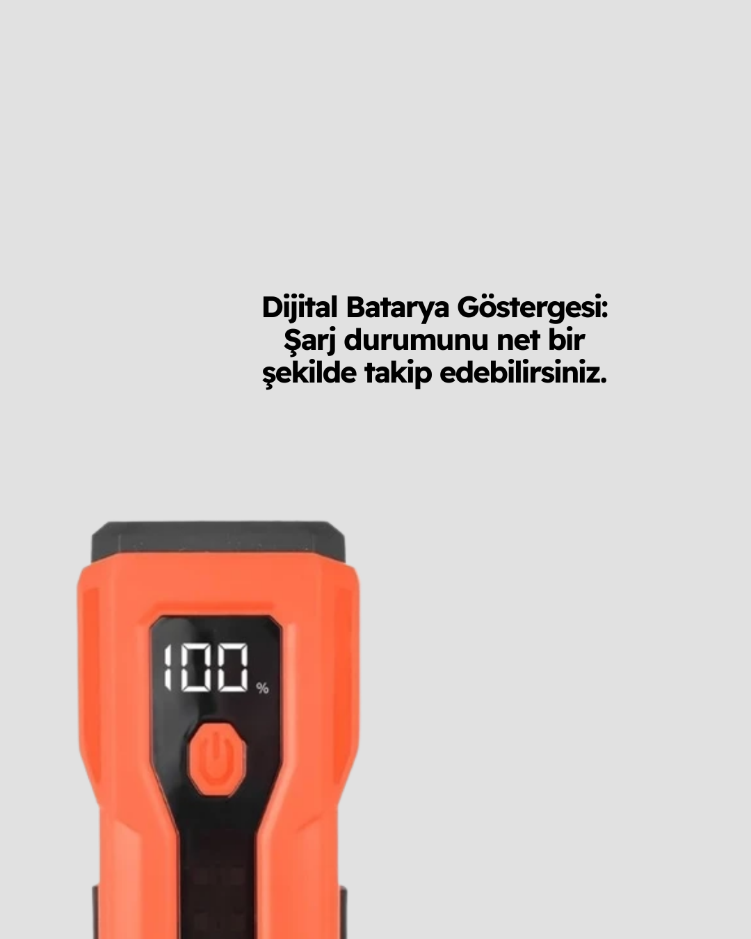 Powerbank Özellikli Bisiklet Işığı Dijital Göstergeli Led