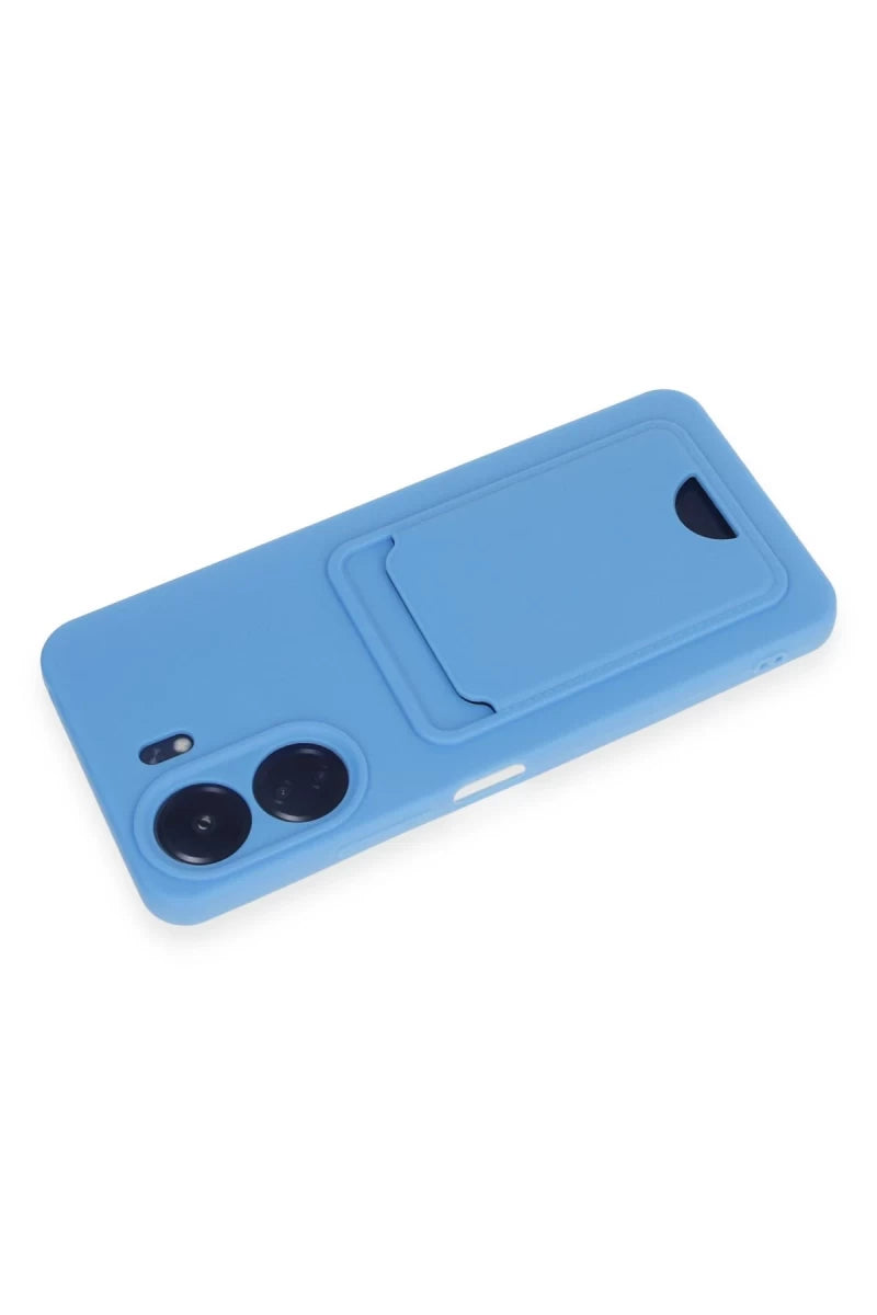 Xiaomi Redmi 13C Kılıf Kelvin Kartvizitli Silikon - Mavi