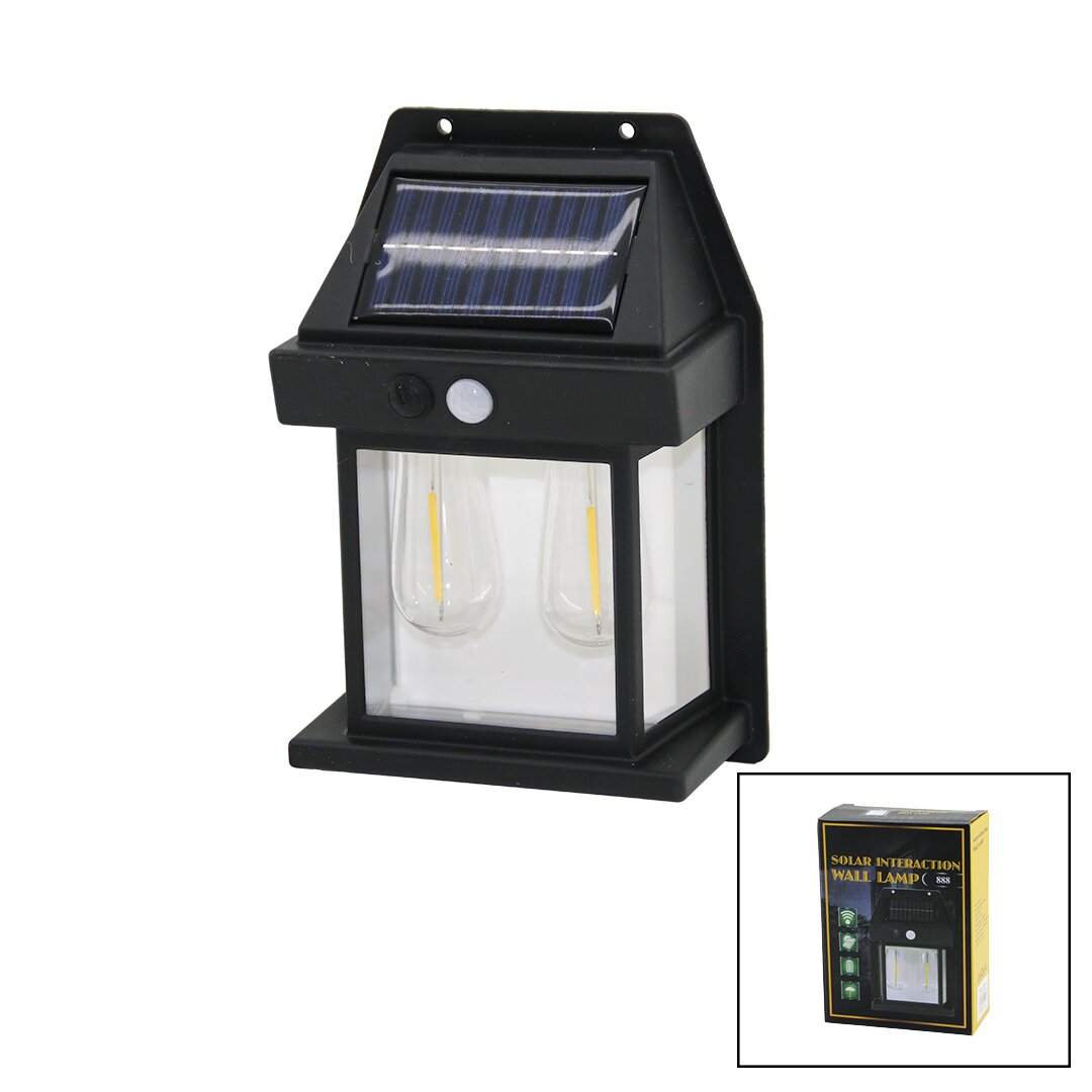 2 LAMBA SOLAR - SENSÖRLÜ APLİK DUVAR LAMBASI DIŞ MEKAN 5.5V - 1W - 1800mAh