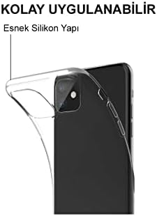 Apple iPhone 13 ile uyumlu Kapak 1mm Şeffaf Silikon Kılıf