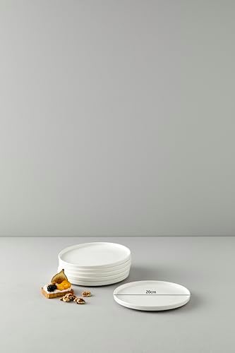 Original Pera 20 cm 6’lı Pasta Tabağı | Premium Porselen | Toksinsiz & Doğal |