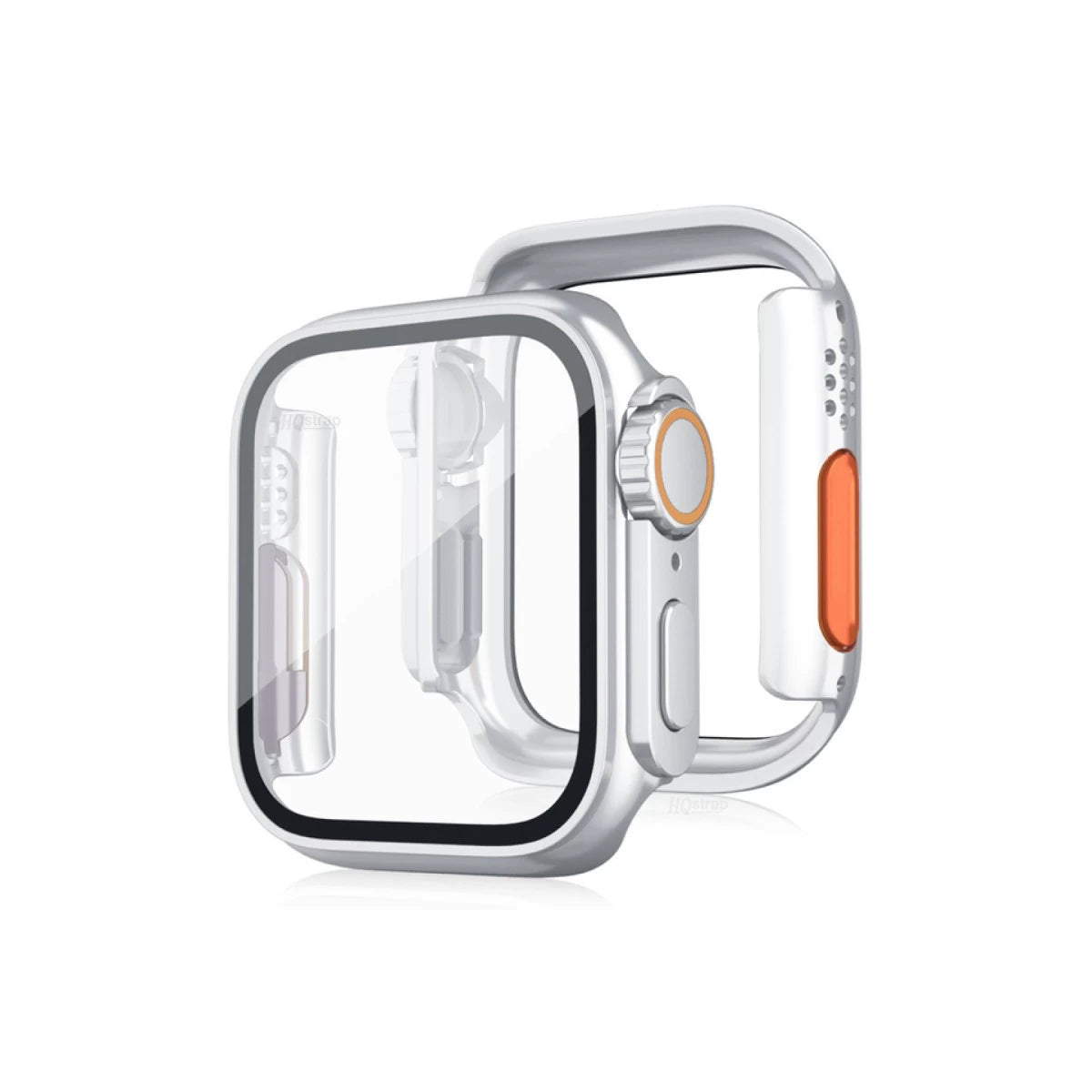 Apple Watch 44mm Watch 49mm Kasa Dönüştürücü ve Ekran Koruyucu - Gümüş