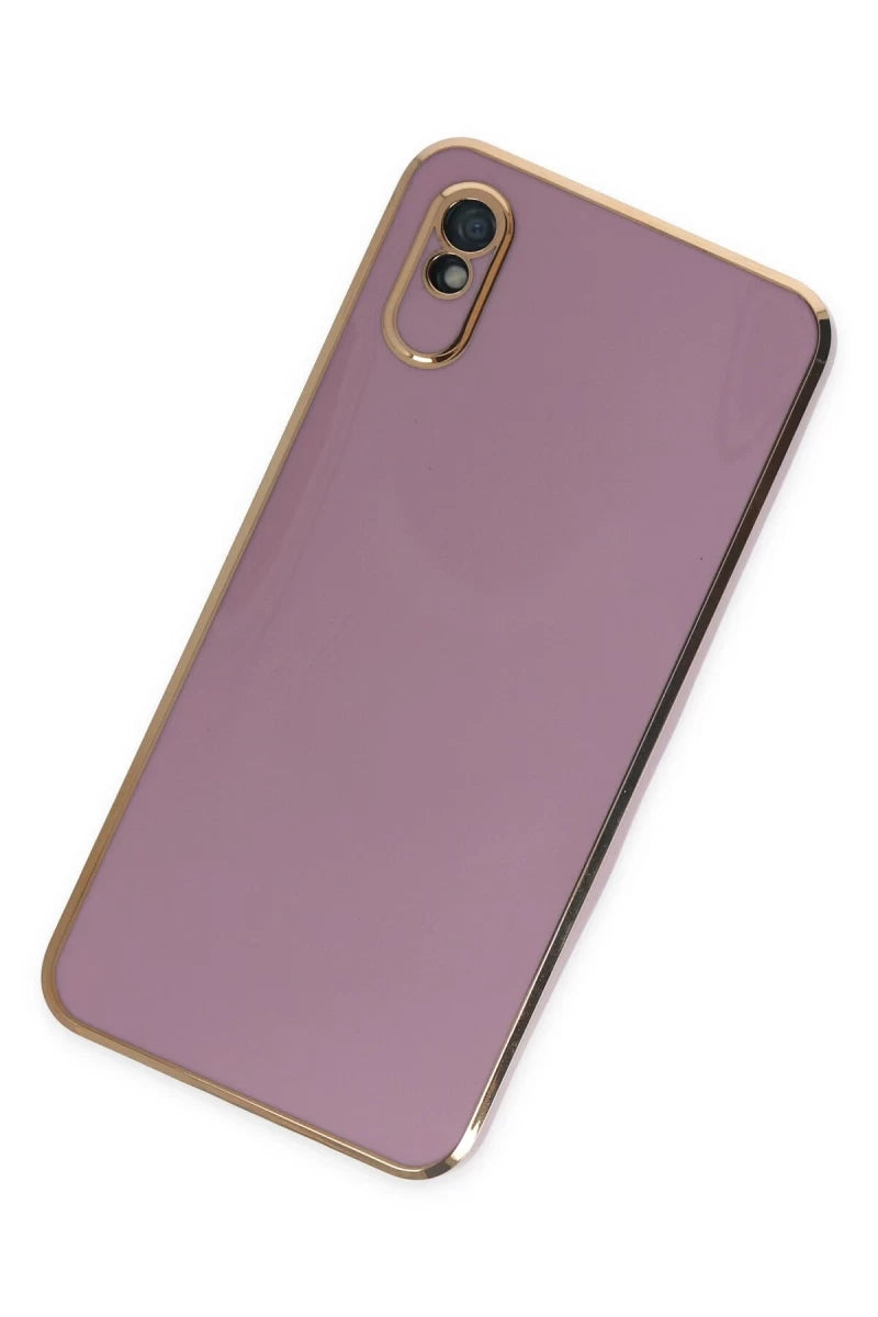 Xiaomi Redmi 9A Kılıf Volet Silikon - Mor