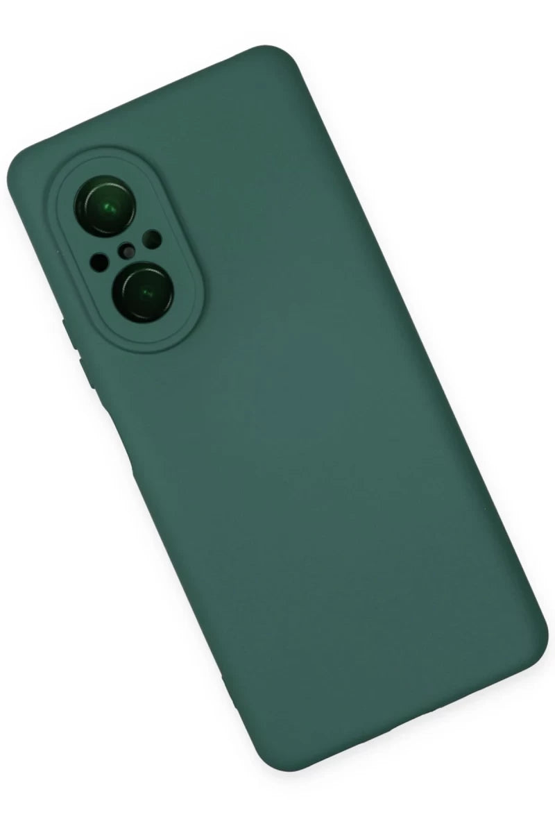Huawei Nova 9 SE Kılıf Nano içi Kadife Silikon - Koyu Yeşil