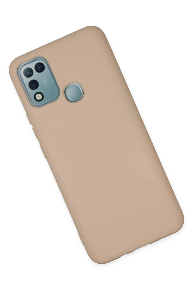 İnfinix Hot 10 Play Kılıf Nano içi Kadife Silikon - Pudra