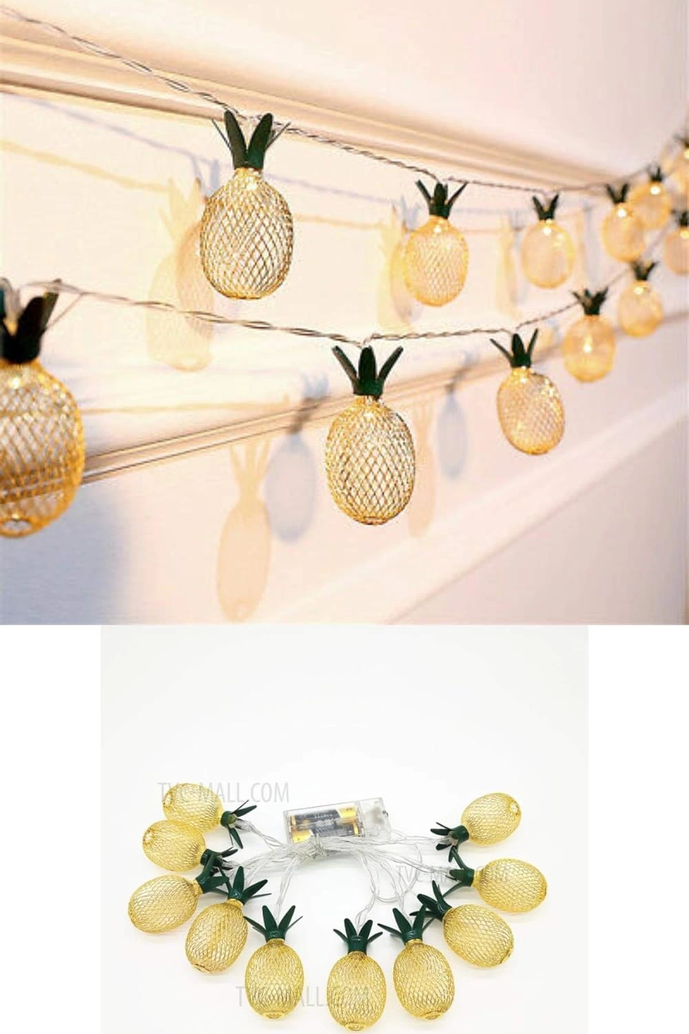 2m 10 Led Pilli 2 Kademeli Ananas Led Işık Mz6200-251