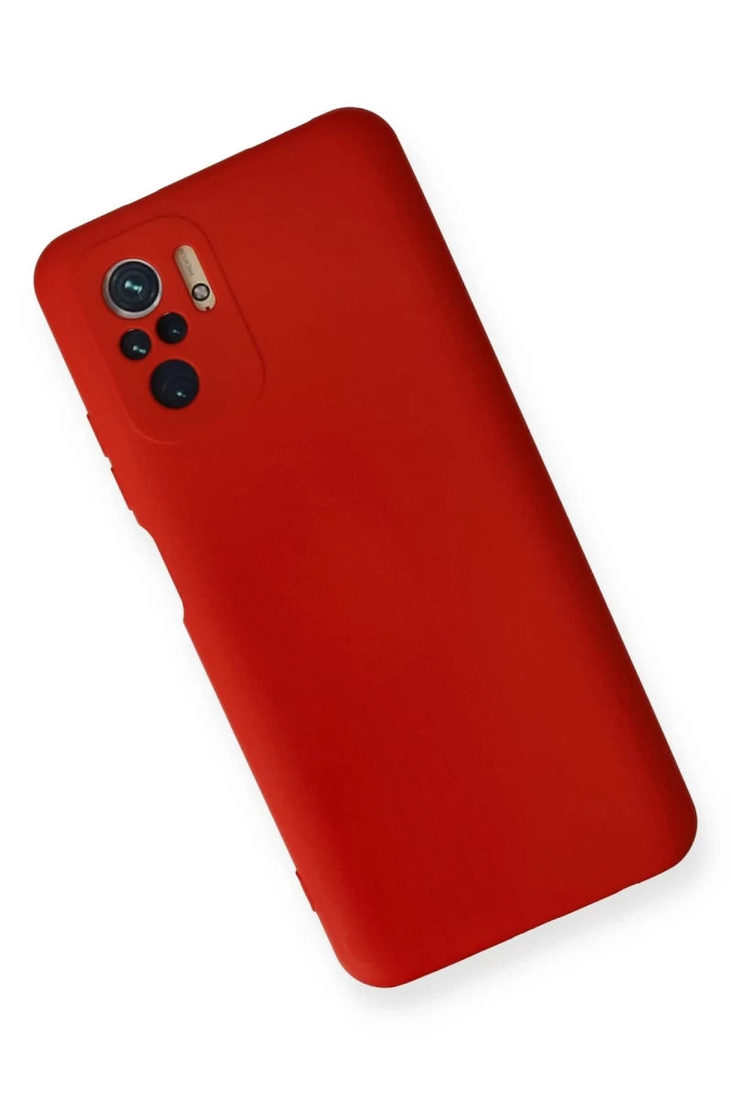 Xiaomi Redmi Note 10 Kılıf Nano içi Kadife Silikon - Kırmızı