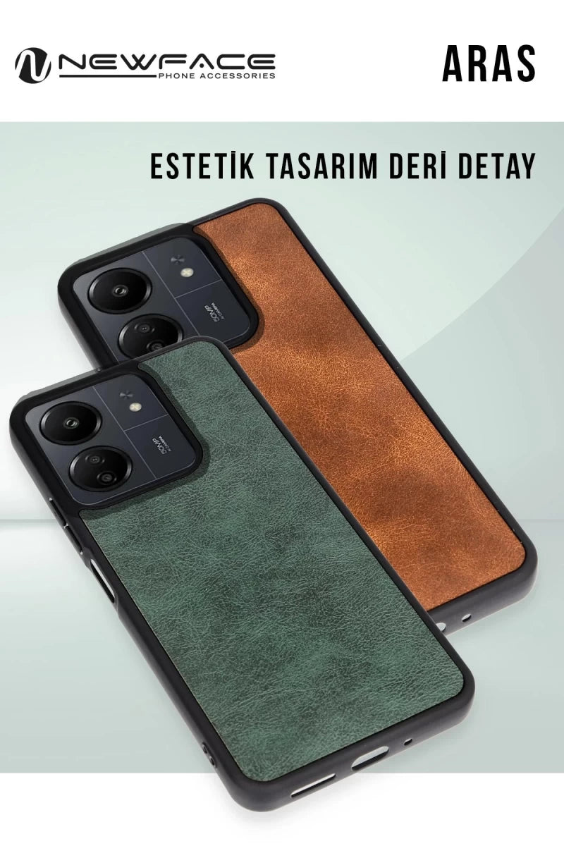 Xiaomi Redmi A3 4G Kılıf Aras Deri Kapak - Siyah