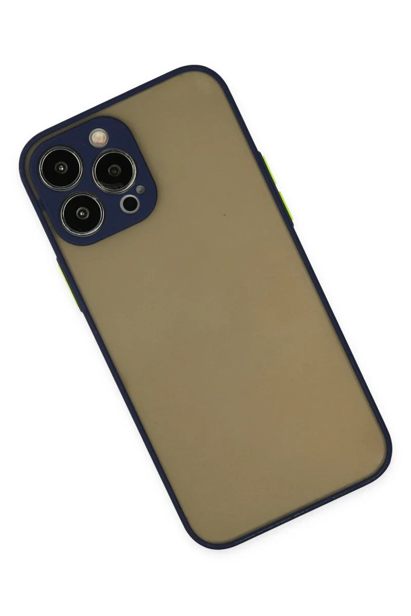 Apple iPhone 15 Pro Max Kılıf Montreal Silikon Kapak - Lacivert