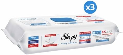 Easy Clean Çamaşır Suyu Katkılı Mopa Uyumlu Yer Temizlik Havlusu&Mendili 3x50 (150 Yaprak)