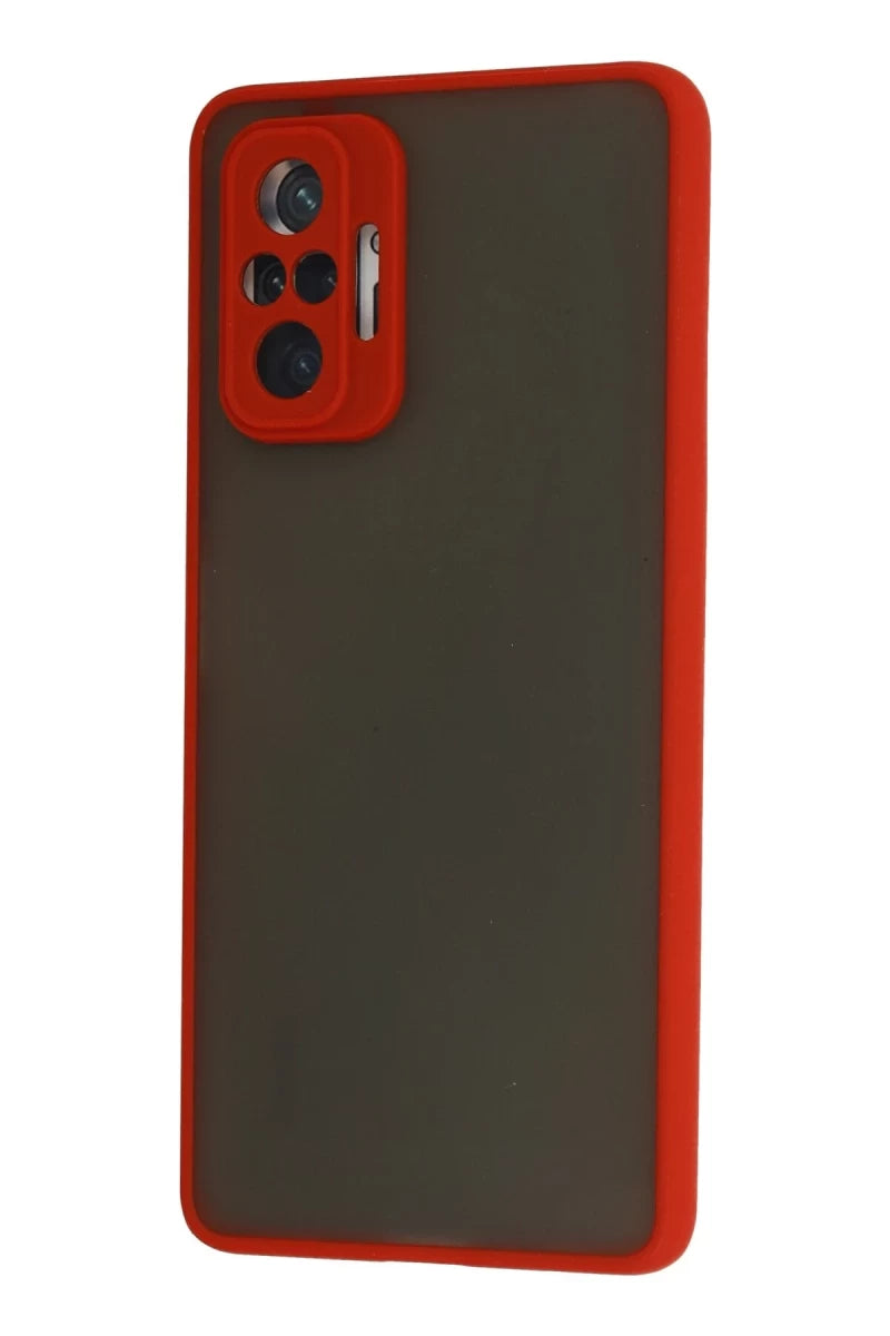 Xiaomi Redmi Note 10 Pro Kılıf Montreal Silikon Kapak - Kırmızı