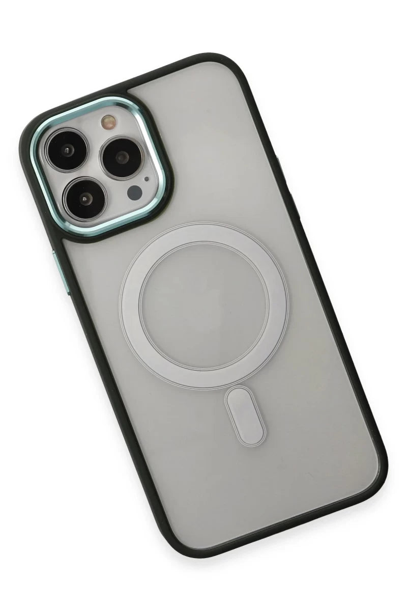 Apple iPhone 15 Pro Kılıf Room Magneticsafe Silikon - Köknar Yeşili