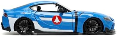 Jada, 253255051, Robotech, Die-Cast (Metal), Toyota Supra, Serbest Tekerlek, Açılabilen Parçalar (Kapı, Kaput ve Gövde), Max Sterling Figürü, 1:24, 20 cm