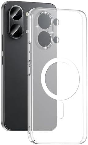Xiaomi Poco X8 Pro Max ile Uyumlu Kılıfı Şeffaf İnce M-Safe Şarj Özellikli Kamera Lens Korumalı Sert Silikon Kapak London Renksiz