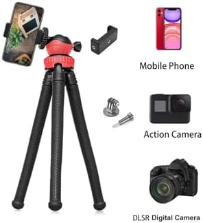 Esnek Monopod Tripod Youtuber Yayıncılar ve Sosya Medya için İdeal 30cm Ahtapot 360 Derece Taşınabilir Ayakları Bükülebilir Selfie Telefon Tutuculu 3 Ayaklı Kampda Tatilde Gezilerde