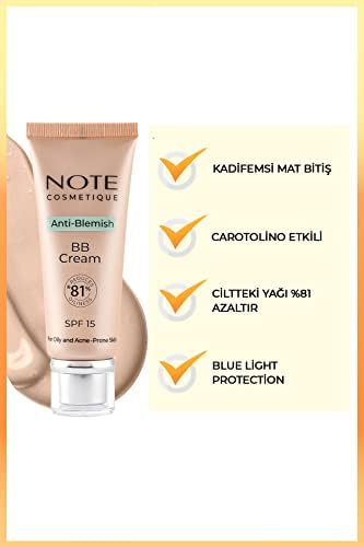 Anti-Blemish BB Cream 02 Light Cream SPF 15 Akneye Yatkın Ciltler BB Krem