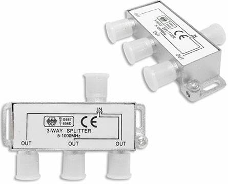 1948 Uydu Splitter 3 Lü Kablo Tv Rg6 Anten Çoklayıcı Dağıtıcı 3D HD SD Yayınları Destekler 1080P Destekli Yüksek Kalite Saf Bakır İç Malzemeden Üretilmiştir Parazitleri Önleyici Özellik