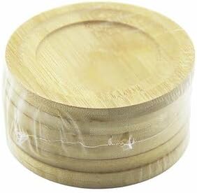 Çay Tabağı, Bambu ve Ahşap, Yuvarlak, 9.7 cm Çap, 6 Adet