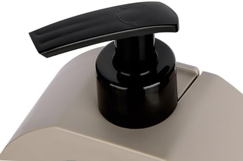 Yuvarlak Şekilli Şık Sıvı Sabunluk & Deterjanlık Sıvı Sabun Haznesi Banyo Sabunluğu Mutfak Deterjanlığı Deterjan Haznesi 350 ml (Krem)