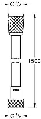 Trend 1500mm Duş Hortumu, Krom, 28741002