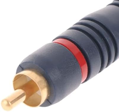 1 RCA Erkek 2 RCA Dişi 25 Cm Anfi Y Kablo, Siyah