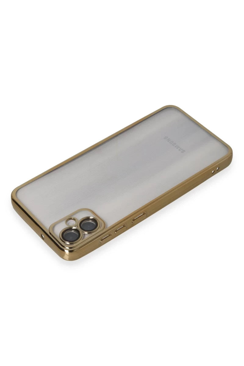 Samsung Galaxy A05 Kılıf Razer Lensli Silikon - Gold