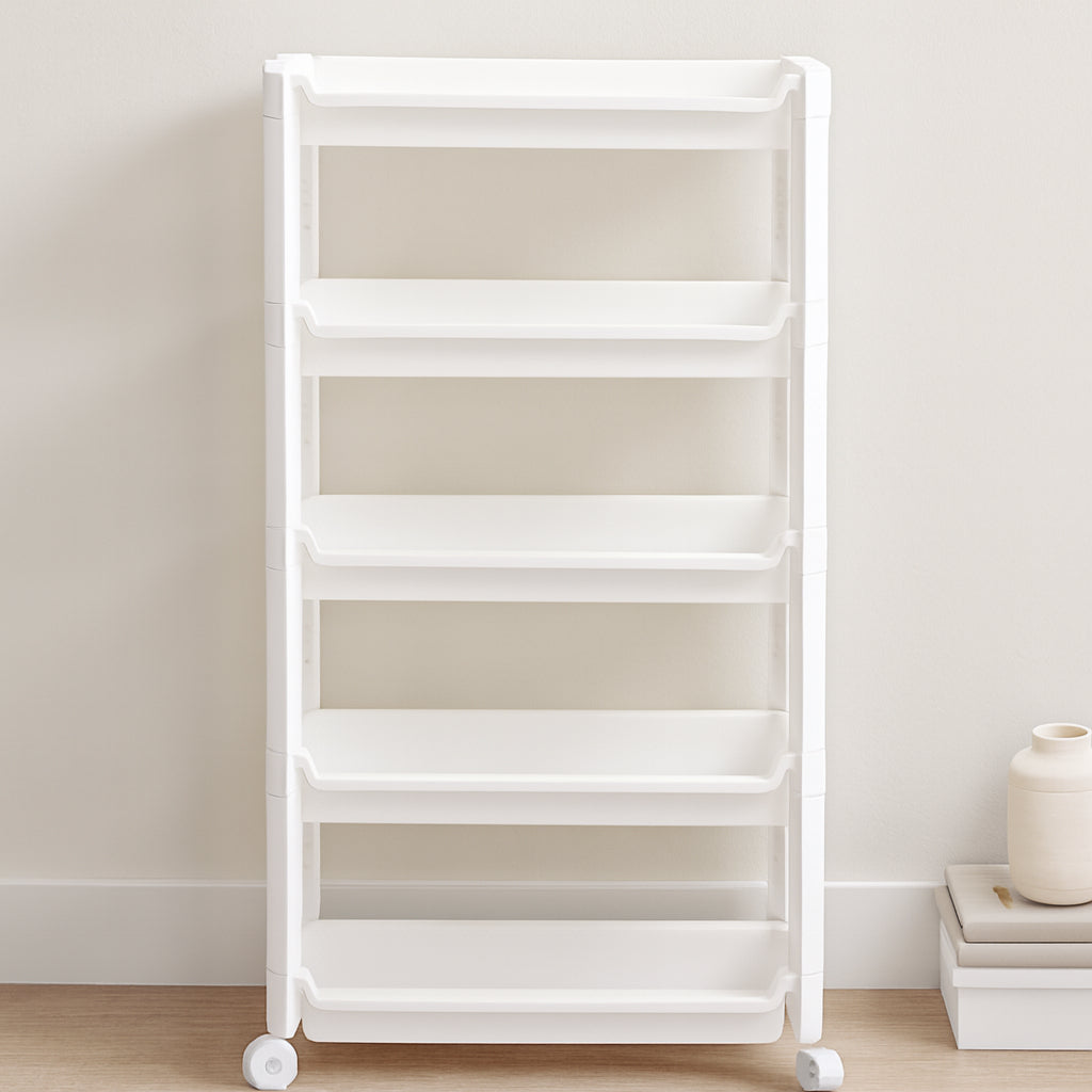 5 Katlı Tekerlekli Sepet Organizer Raf Ünitesi 465x145x850 mm
