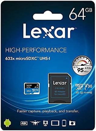 64GB 633x MicroSDXC UHS-I U3 100/45 MB/sn Yüksek Performanslı MicroSD Hafıza Kartı