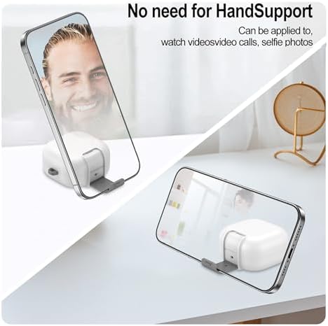 Galaxy Buds4 ve Buds4 Pro Uyumlu Güvenlik Kilitli Telefon Standı Fonksiyonlu Premium Kulaklık Kılıfı (Beyaz)