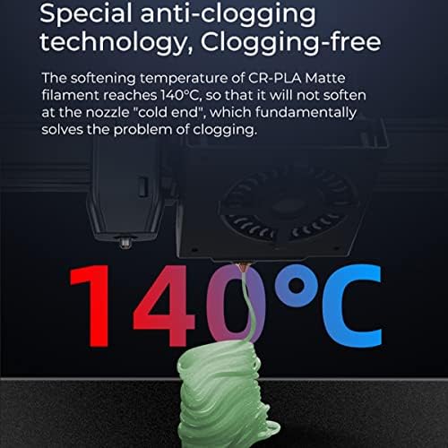 Creality CR-PLA Mat Filament 1,75 mm 1,0 kg Genişliğinde Piyasadaki%99 FDM Yazıcılarla Uyumlu, Mat Siyah