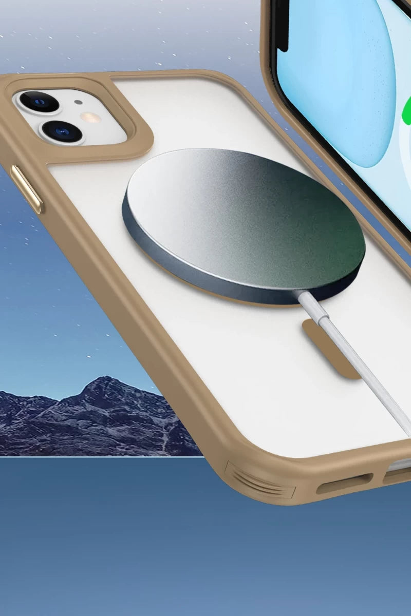 Apple iPhone 11 Kılıf Enka Magsafe Silikon Kılıf - Desert