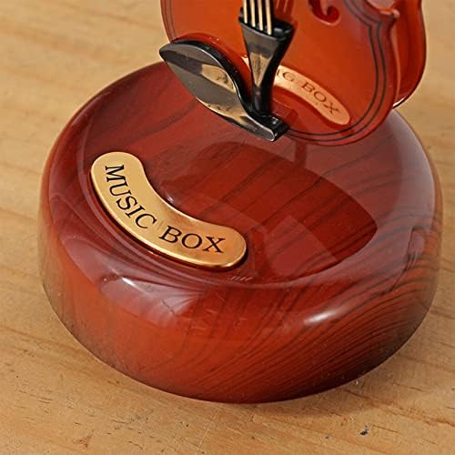 Keman Müzik Kutusu Klasik Kurmalı Müzik Kutusu Dönen Müzik Kutusu Döner Taban Telli Müzik Aleti Minyatür Replika Artware Noel Doğum Günü Hediyesi Sevgililer Günü Anneler Günü Babalar Günü