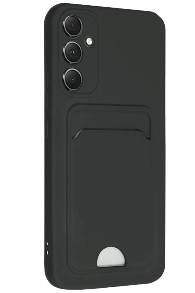 Samsung Galaxy A16 5G Kılıf Kelvin Kartvizitli Silikon - Siyah