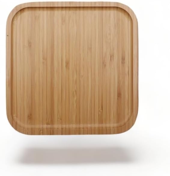 Bambu Lüx Kare Servis 20 * 20cm, Bambu Sunumluk & Çerezlik Kare Sunum Tabağı
