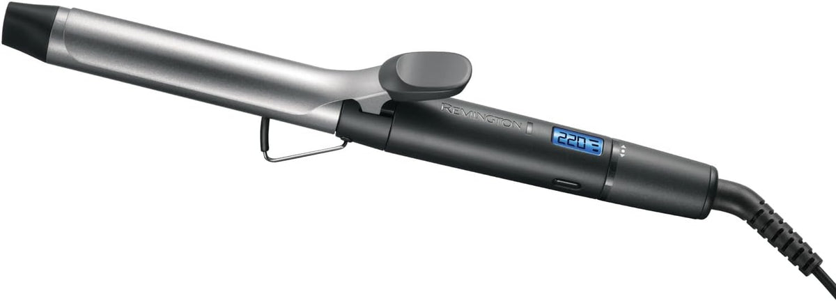 Remington Saç Maşası Pro Soft Curl, Yumuşak, Doğal Bukleler için 25 mm, 4 Kat Koruma, Antistatik Seramik Turmalin Kaplama, Dijital Ekran, 10 Sıcaklık Ayarı, Gümüş / Gri Ci6525