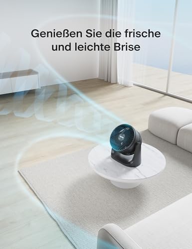 Pelonis Küçük Oda - Masa Fanı, 38dB Sessiz Çalışma, 100° Dikey Hareket, 3 Kademeli Güç, Siyah