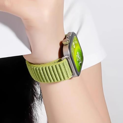 Watch Fit 4 İle Uyumlu Saat Kayışı Kaliteli Hasır Örme Cırtcırt Yapalı Su Tutmaz Watch Fit 4 İle Uyumlu Kordon Kayış - Starlight