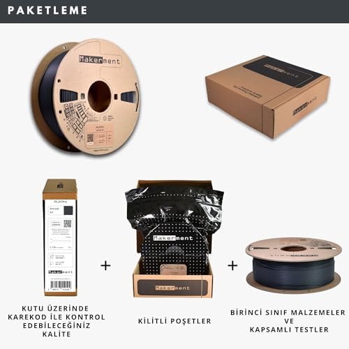 PLA PRO, 1.75mm 1kg 3D Yazıcı PLA Filament (Antrasit Gri)