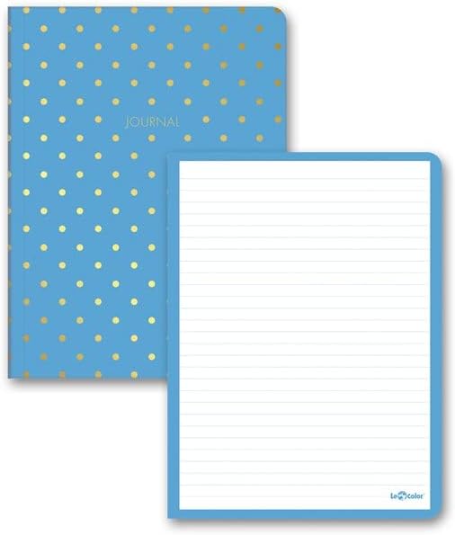 Puantiyeli Mini Defter Çizgili Mavi 14x20 cm