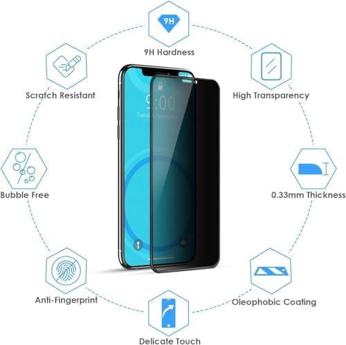 Oppo A52 - A72 - A92 Privacy (Hayalet) Ekran Koruyucu – 2 Adet - 9H Temperli Cam, Yan Görünme Engelleyici, Tam Kaplama