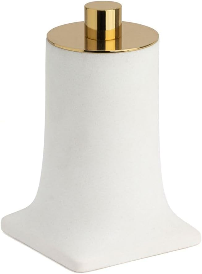 System Tezgah Üstü Pamukluk Beyaz-Gold Renk 145X91X91 Mm Beyaz Tek Ebat Ba2007 024 R1-Gl