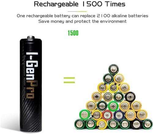 I-Gen Pro P103 8 Adet AA 2950 mAh Şarj Edilebilir Kalem Pil 1.2V Ni-MH Şarjlı Pil