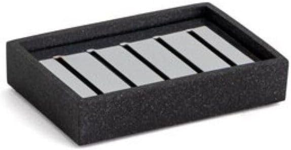 System Katı Sabunluk Siyah/Krom Renk 26X80X115 Mm