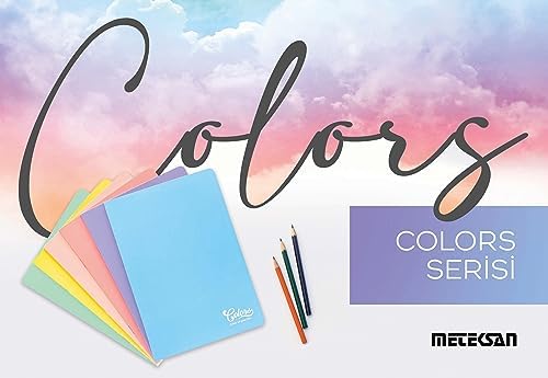 A4 80 Yaprak Kareli Defter 3'lü Paket, Somon, Pembe, Mavi