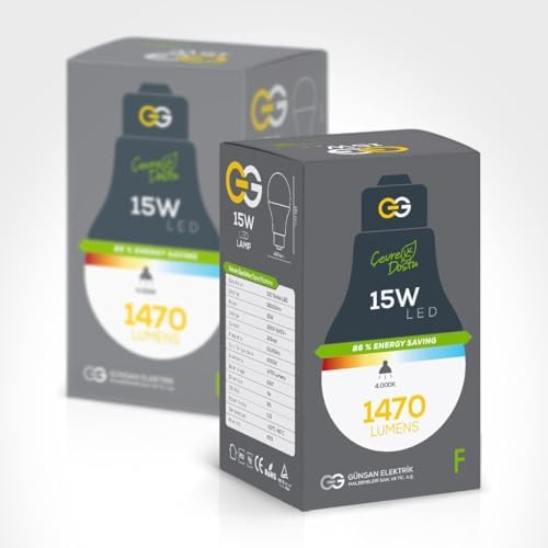 10'lu LED Ampul 15W Gün Işığı E27 (4000K 220-240V)