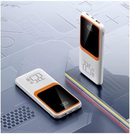 H32 10000 mah power bank PD 20W ve USB 22.5W FAST HIZLI ŞARJ DAHİLİ TYPE C VE LİGHTNİNG KABLOLU DÜNYA STANDARTLARINA UYGUN POLYMER BATARYA BİREBİR AMPER LCD GÖSTERGELİ POWERBANK (BEYAZ)