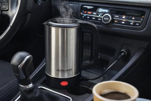 24V 800ML ARAÇ KETTLE SU ISITICI ÇAKMAKLIK GİRİŞLİ PASLANMAZ ÇELİK GÖSTERGE IŞIKLI