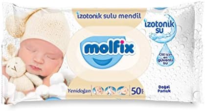 Yenidoğan İzotonik Sulu Islak Havlu, 50 Yaprak