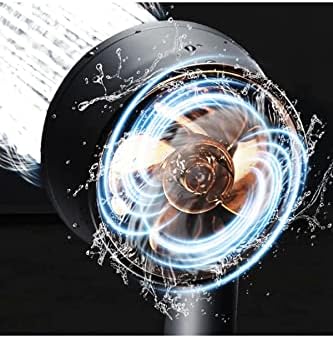 Turbo Fan 5 Fonksiyonlu Su Tasarruflu Dus Basligi Turbo El Dusu Siyah