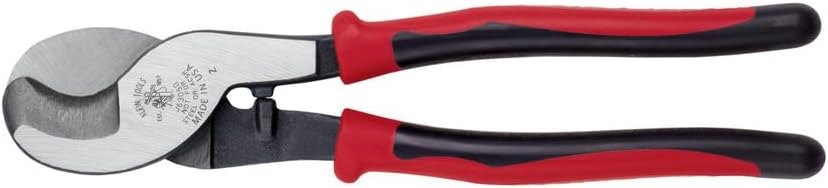 Klein Tools Journeyman J63050 kablo kesici, alüminyum, bakır ve iletişim kablosunu keser, makas çeneli, küçük